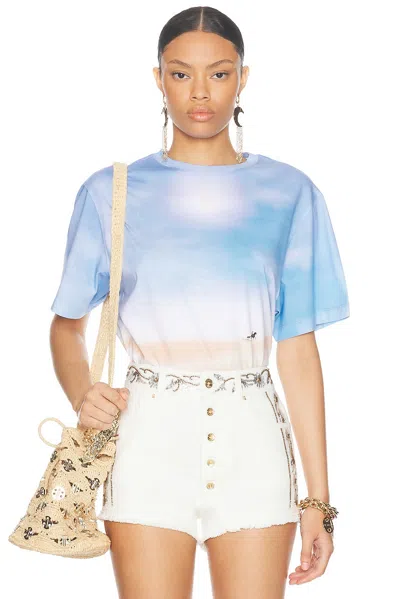 Rabanne Desert Print Boyfriend T-shirt In White