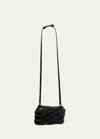Rabanne Disc Calf Leather Crossbody Bag In Black