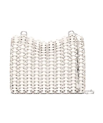 Rabanne Disc Chain Shoulder Bag In White