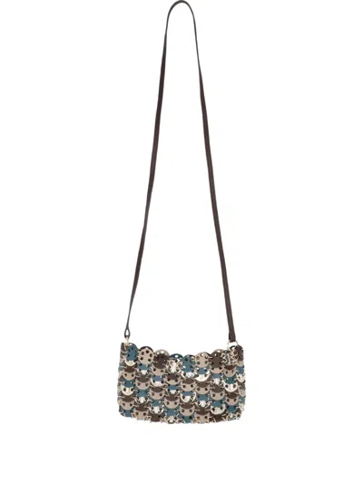 Rabanne Disc-detailing Cross Bag In Silver