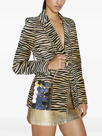 Rabanne Disc-embellished Chain Shoulder Bag In Blue