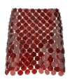 Rabanne Plastic Sequin Skirt Skirts In Red