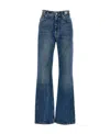 Rabanne Disc Flared Jeans In Blue