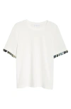 Rabanne Disc Trim Crewneck T-shirt In Coconut Milk