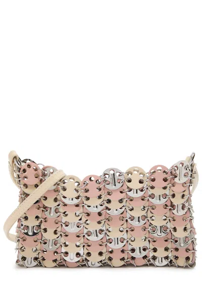 Rabanne Disc Two-tone Cross-body Bag In Pink