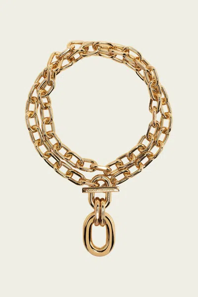 Rabanne Gold Double Xl Link Pendant Necklace In P710 Gold