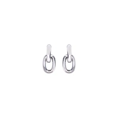 Rabanne Double Xl Link Earrings In Black