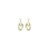 Rabanne Double Xl Link Earrings In Black