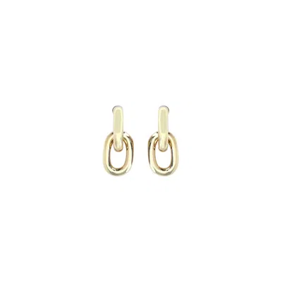 Rabanne Double Xl Link Earrings In Black