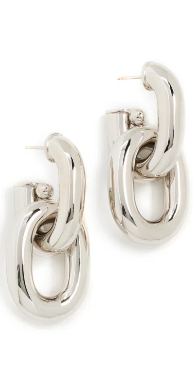 Rabanne Double Xl Link Earrings Silver