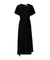 Rabanne Black Draped Press-stud Dress In Black