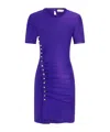 Rabanne Drapé Pression Short Dress In Blue