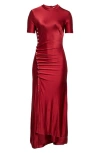 Rabanne Women's Robe Viscose Jersey In Scarlet Red