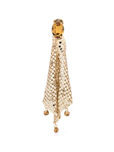 Rabanne Draped Chainmail Clip-on Earrings In Gold