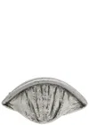 Shop Rabanne Draped Chainmail Clutch In Silver