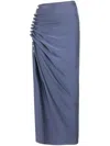 Rabanne Draped-detail Skirt In Blue