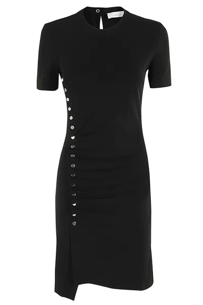 Rabanne Draped Dress In Black