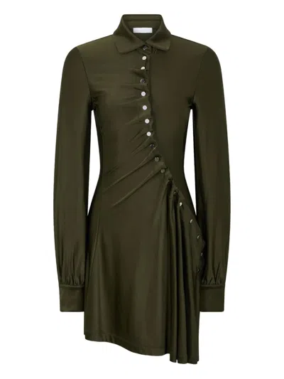 RABANNE DRAPED DRESS WITH EMBELLISHMENT
