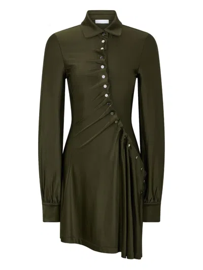 RABANNE DRAPED DRESS WITH EMBELLISHMENT