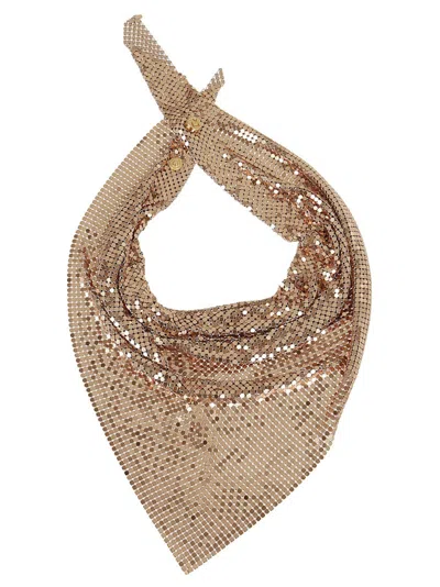 Rabanne Draped Gold-tone Aluminium Chainmail Scarf