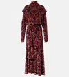 Rabanne Draped Jacquard Maxi Dress In Multicoloured