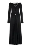 Rabanne Draped Jersey Dress In Black