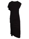 Rabanne Draped Stretch Jersey Maxi Dress In Black