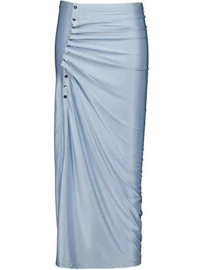 Rabanne Draped Skirt In Blue