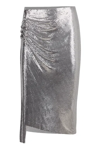 Rabanne Draped Skirt In Gray