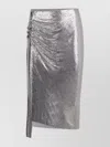 Rabanne Draped Skirt With Metallic Sequin Detail