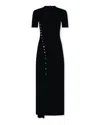 Rabanne Draped Stretch Jersey Maxi Dress In Black