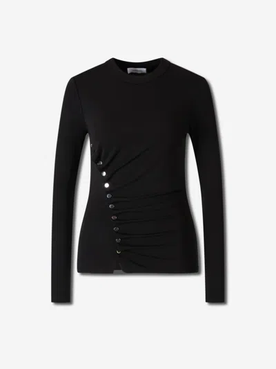 Rabanne Draped Top In Black