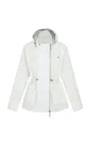 Rabanne Pinstriped Shell Jacket In White