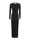 RABANNE VESTIDO MIDI - NEGRO