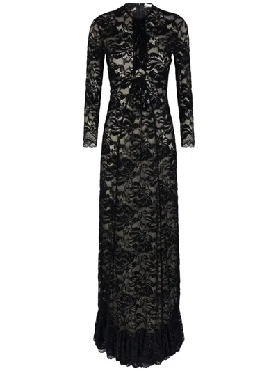 Rabanne Lace Evening Dress In Black