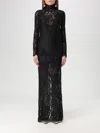 Rabanne Florales Maxikleid Mit Spitzenapplikation In Black