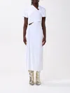 Rabanne White Long Piercing Maxi Dress In White