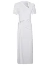 Rabanne Draped Dress - Women's - Elastane/cotton In White