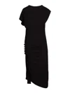 Rabanne Draped Stretch Jersey Maxi Dress In Black
