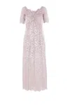 Rabanne Off-the-shoulder Twist-front Metallic Lace Maxi Dress In Silver