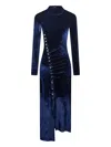 Rabanne Velvet Button-detail Dress