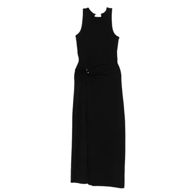Rabanne Ring-detail Maxi Dress In Black