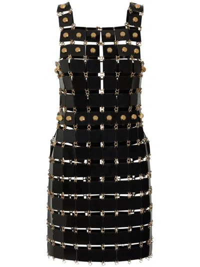 Rabanne Stud-detailed Minidress In Black