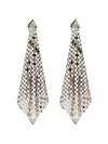 Rabanne Silver Mesh Drop Earrings In Metallic