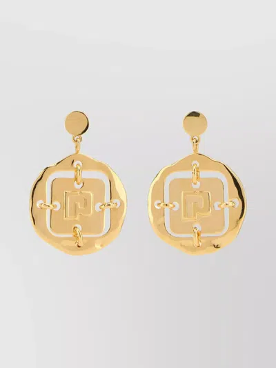 Rabanne Drop Pendant Metal Earrings