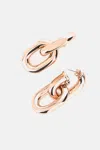 Rabanne Link Hoop Earrings In Gold