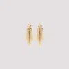 Rabanne Cascading Metallic Mesh Earrings With Triangular Accents