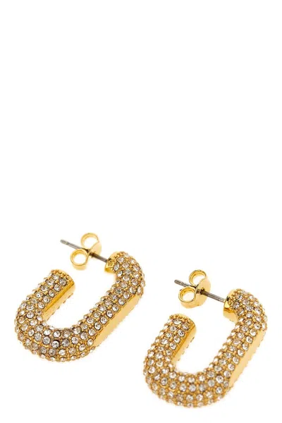 Rabanne Crystal-embellished Earrings In Green
