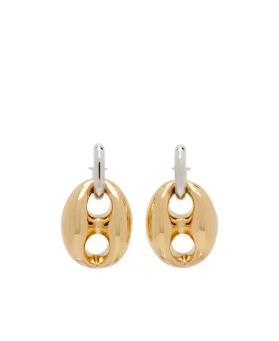 Rabanne Eight Chunky Earrings In Yellow