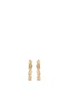 Rabanne Eight Nano Hoop Gold Earrings In Metallic